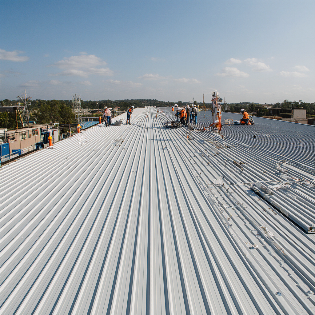 Metal roofing installation (per square foot)