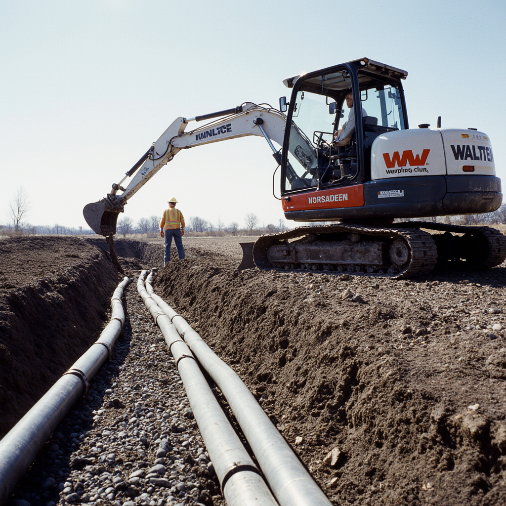 Installation of drainage systems (linear foot)
