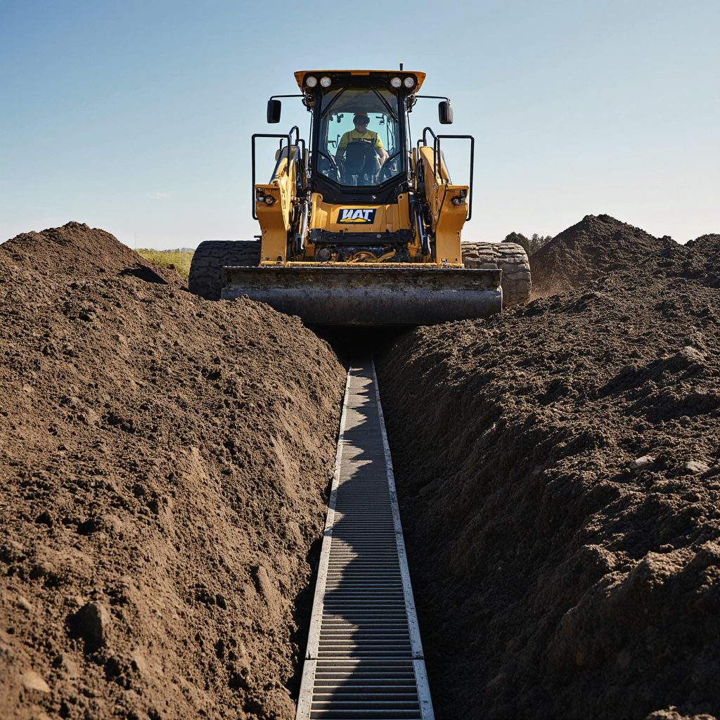Installation of drainage systems (linear foot)