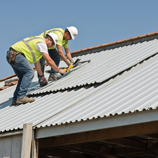 Metal roofing installation (per square  foot)