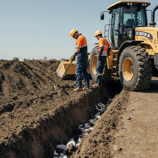 Installation of drainage systems (linear foot)
